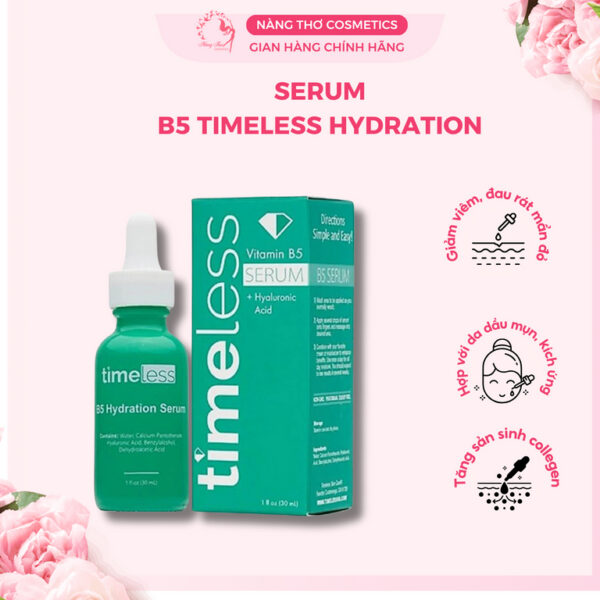 Serum Timeless B5 Tinh Chất Cấp Ẩm, Phục Hồi Da B5 Hyaluronic Acid 30ml
