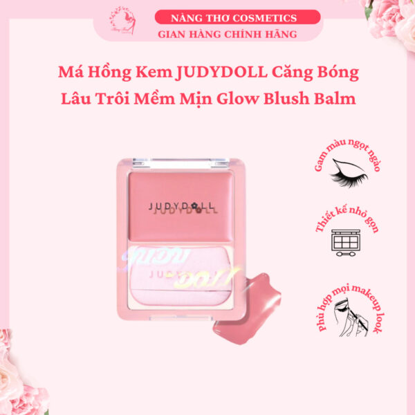 Má Hồng Kem JUDYDOLL Căng Bóng Lâu Trôi Mềm Mịn Glow Blush Balm