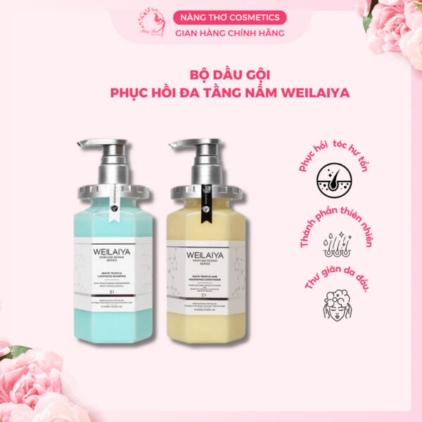 Bộ Dầu Gội & Xả - Weilaiya Phục Hồi Đa Tầng Nấm Truffle 450ML