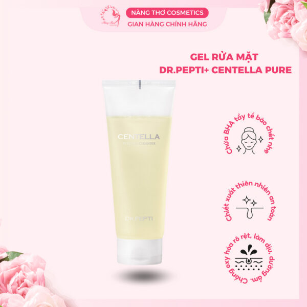 Gel rửa mặt tạo bọt Dr.Pepti Centella Pure Gel Cleanser 200ml