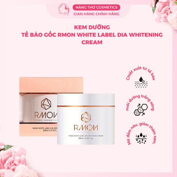 Kem dưỡng trắng da BODY RMON White Label Dia Whitening Cream 200ml