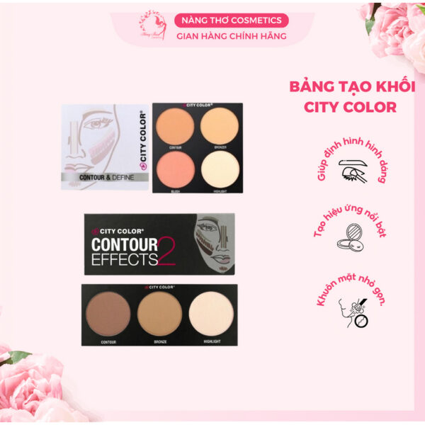 Bảng tạo khối và bắt sáng City Color Contour Define(4 ô) &Contour Effects(3 Ô)