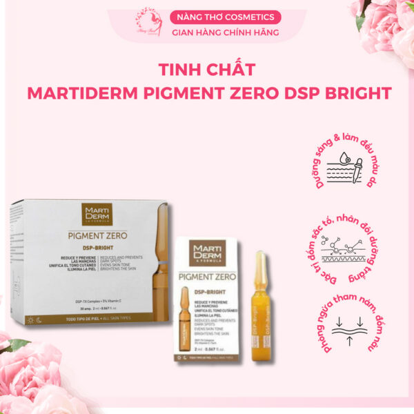 Tinh chất Martiderm Pigzero Dsp Bight Ampoule dưỡng sáng, đều màu da BeeSkincare hộp 5 ống, 30 ống