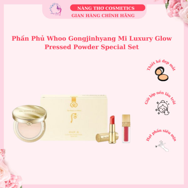 Set Phấn Phủ Whoo Gongjinhyang Mi Luxury Glow Pressed Powder Special