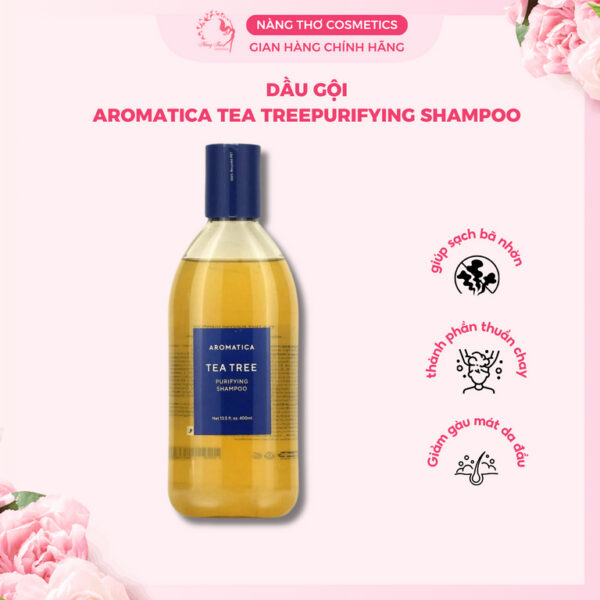 Dầu Gội Chiết Xuất Tràm Trà Aromatica Tea Tree Purifying Shampoo 400ml