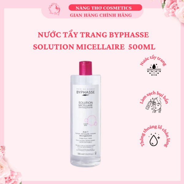 NƯỚC TẨY TRANG BYPHASSE SOLUTION MICELLAIRE DÀNH CHO MỌI LOẠI DA 500ML