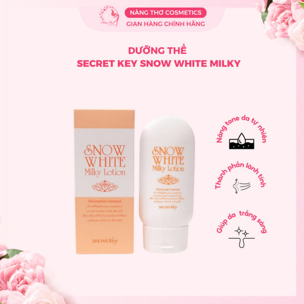 Sữa Dưỡng Thể Dưỡng Trắng Da Toàn Thân Secret Key Snow White Milky Lotion 120g