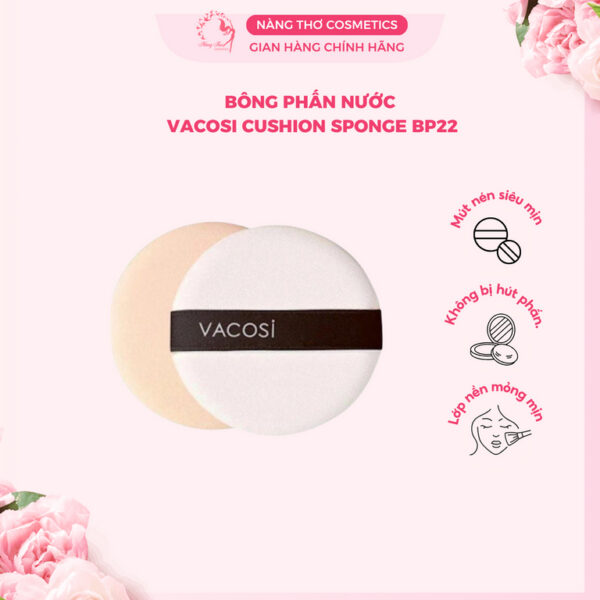 Bông Phấn Cushion Tròn Nhỏ Vacosi Cushion Sponge BP22
