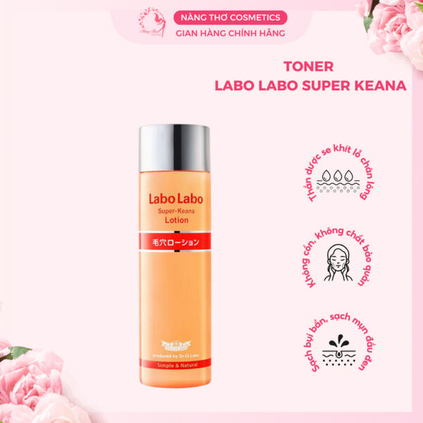Toner cấp ẩm làm sạch se khít lỗ chân lông labo labo 100ml