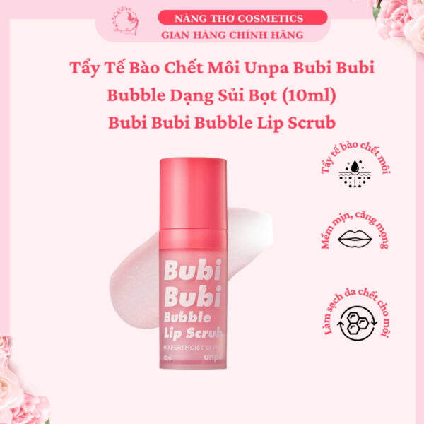Tẩy Tế Bào Chết Môi Unpa Bubi Bubi Bubble Dạng Sủi Bọt (10ml) Bubi Bubi Bubble Lip Scrub