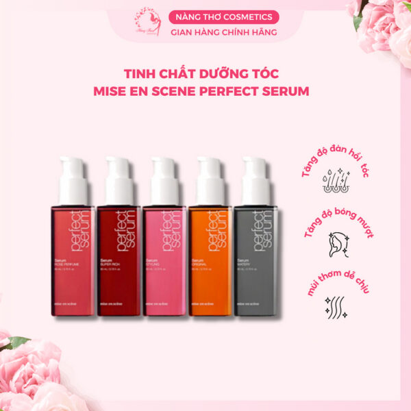 Tinh Chất Dưỡng, Phục Hồi Tóc, Giữ Nếp Tóc Khi Tạo Kiểu Miseen Mise En Scene Perfect Serum 80ml