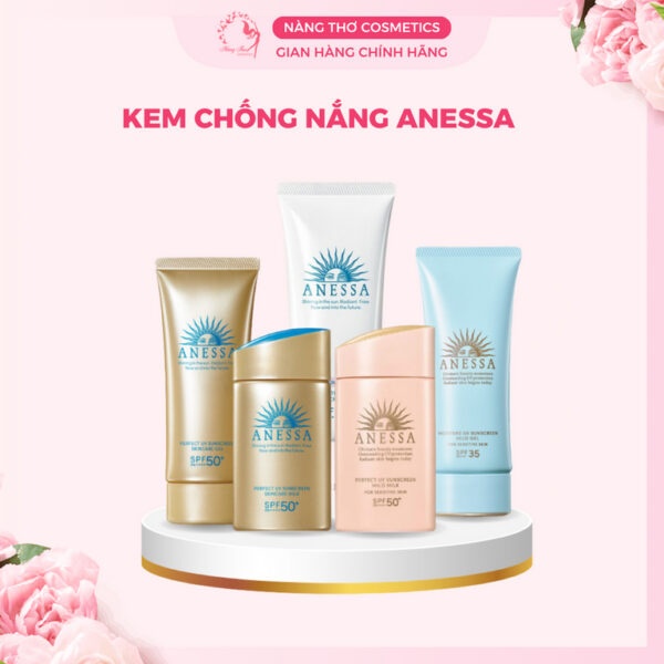 Kem & Sữa Chống Nắng Anessa Dưỡng Trắng, Kiềm Dầu, Cấp Ẩm SPF 50+ PA++++