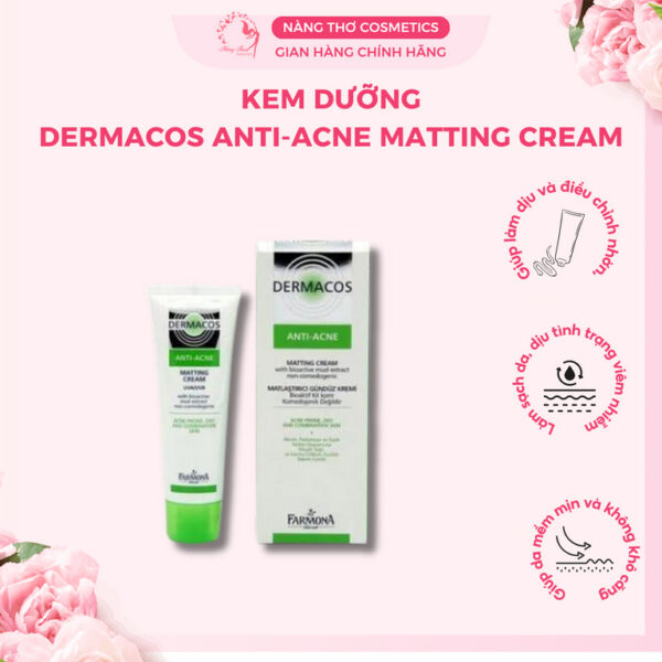 Kem Dưỡng Ẩm Giảm Bóng Nhờn Ngừa Mụn Farmona Dermacos Anti Acne Matting Cream 50ml