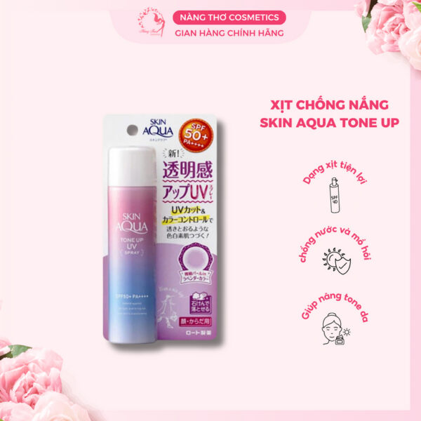 Xịt chống nắng nâng tông da Skin Aqua Tone Up UV Spf50+PA++++ - 70g