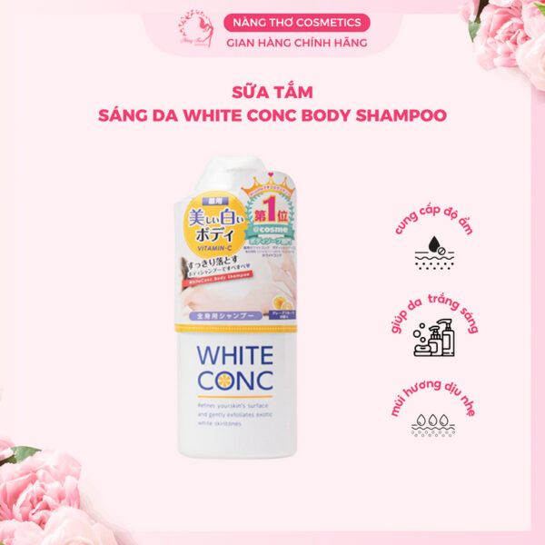 Sữa tắm dưỡng trắng da White Conc Body Shampoo  360ml