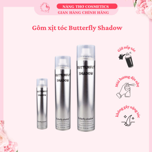 Keo xịt tóc Butterfly Shadow 600ml-320ml-150ml