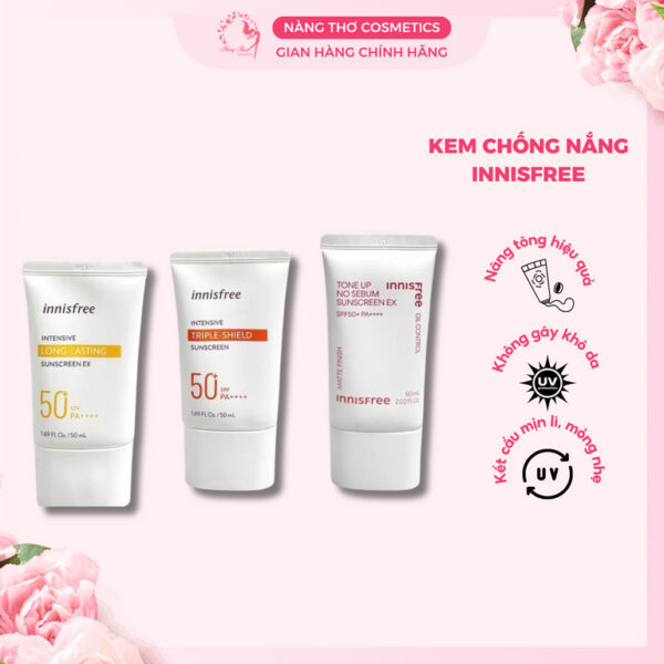 [Mẫu Mới] Kem Chống Nắng  Innisfree Tone Up No Sebum / I Triple-Shield / Long-lasting