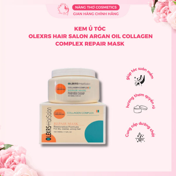 Kem ủ tóc phục hồi siêu mượt Olexrs Hair Salon Collagen Complex 500ML