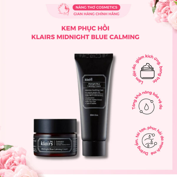 Kem Dưỡng Ẩm Klairs - Kem Dưỡng Phục Hồi Da Klairs Midnight Blue Calming Cream 30ml & 60ml