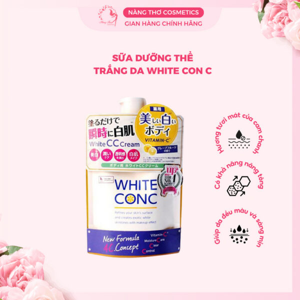 Sữa dưỡng thể trắng da White Conc Body White CC Cream Nhật Bản 200g