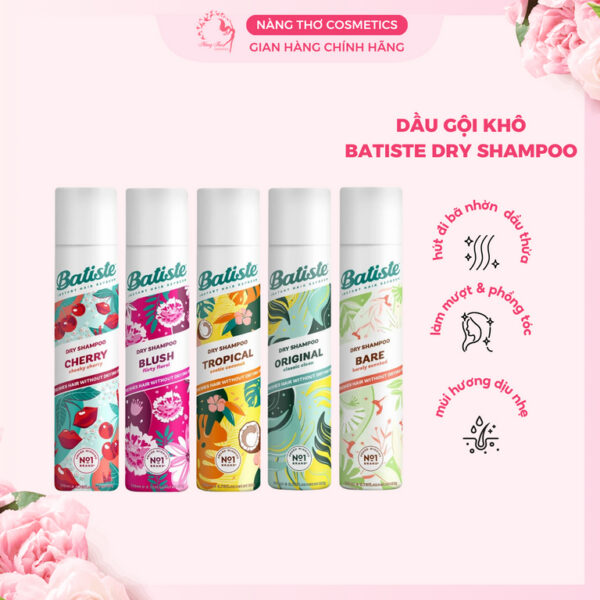 Dầu Gội Khô Batiste Dry Shampoo 200ml