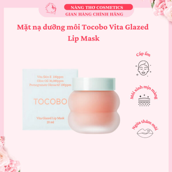 Mặt Nạ Ngủ Dưỡng Môi Tocobo Vita Glazed Lip Mask 20ml
