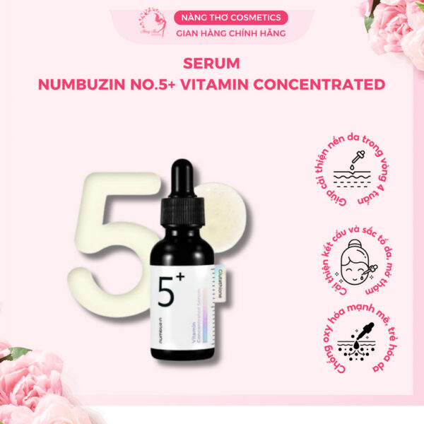 Serum Trắng Da Mờ Thâm Nám NUMBUZIN No.5 Vitamin Concentrated Serum 30ml