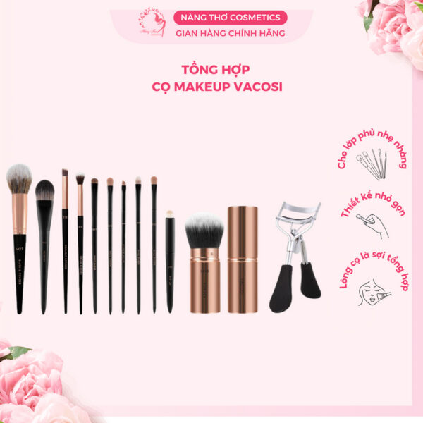 Tổng hợp Cọ trang điểm các loại Vacosi
