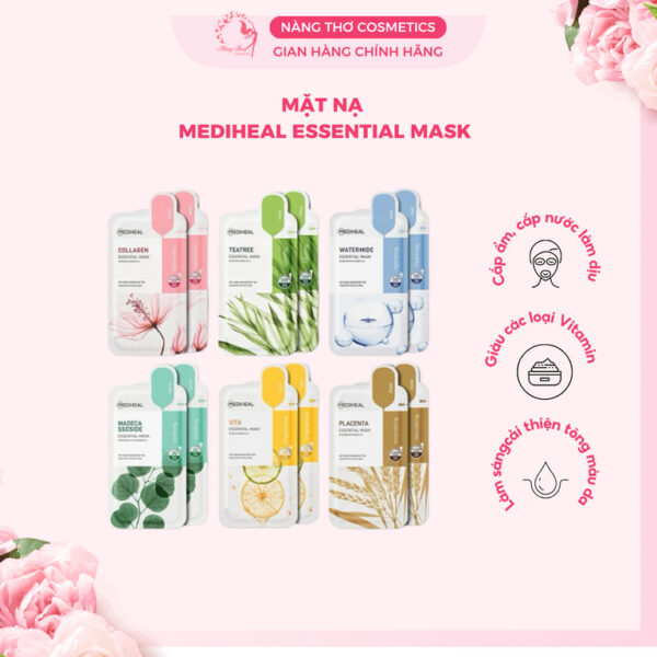 Mặt Nạ Giấy Mediheal Essential Mask  cấp ẩm, dưỡng sáng 24ml