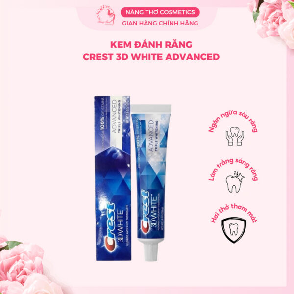 Kem đánh răng Crest 3D White Advanced Whitening 147g