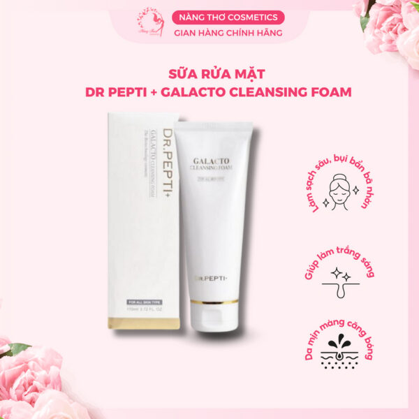 Sữa Rửa Mặt Tạo Bọt Dr.Pepti Galacto Cleansing Foam 110ml