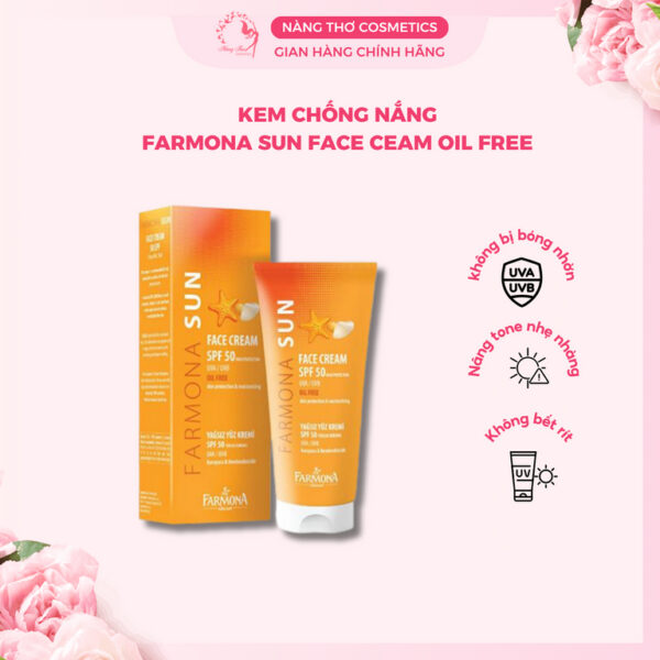 Kem Chống Nắng Farmona Sun Face Cream Oil Free Spf50 Cho Da Dầu Mụn 50ml spf 50