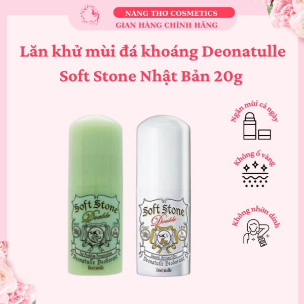 Lăn khử mùi đá khoáng Deonatulle Soft Stone 20g
