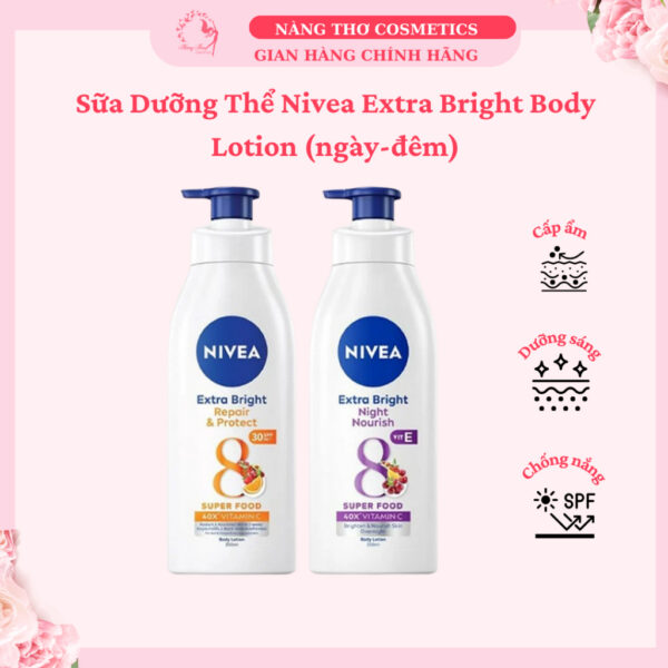 Sữa Dưỡng Thể Trắng Da Nivea Ngày Và Đêm 350ml