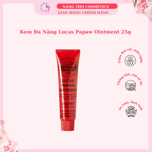 Kem bôi đa năng Lucas Úc chiết xuất từ đu đủ tuýp 25g