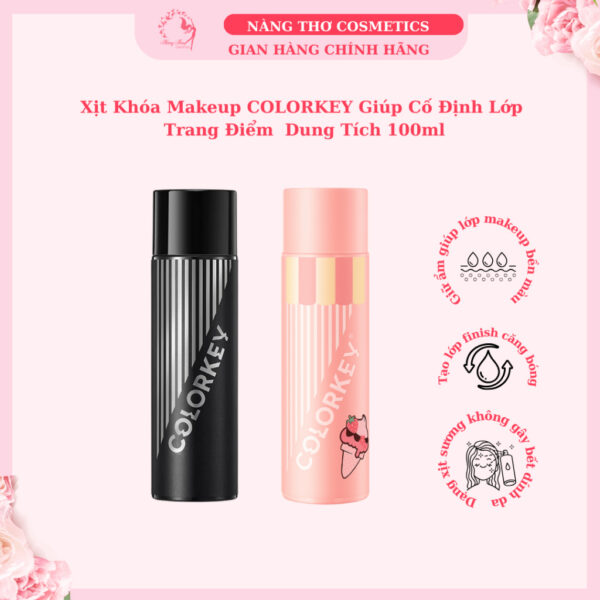 Xịt Khóa Makeup COLORKEY Giúp Cố Định Lớp Trang Điểm Dung Tích 100ml (ngẫu nhiên)