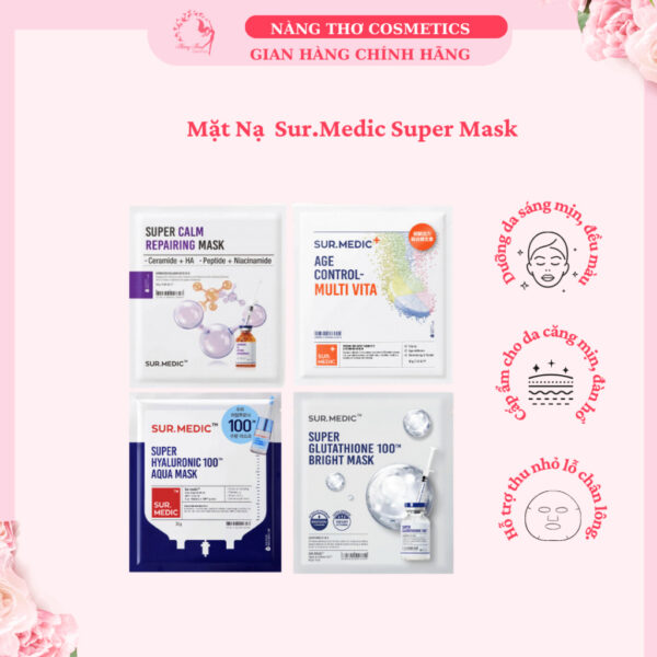 Mặt Nạ Hỗ Trợ Phục Hồi, Dưỡng Trắng, Ngừa Lão Hoá Da Sur.Medic+ Mask 28g/30g Hàn Quốc
