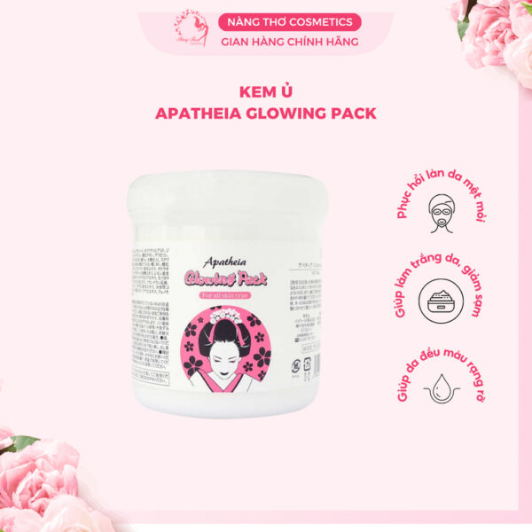 Kem ủ trắng cô gái Apatheia Glowing Pack Bae World Nhật Bản 500g