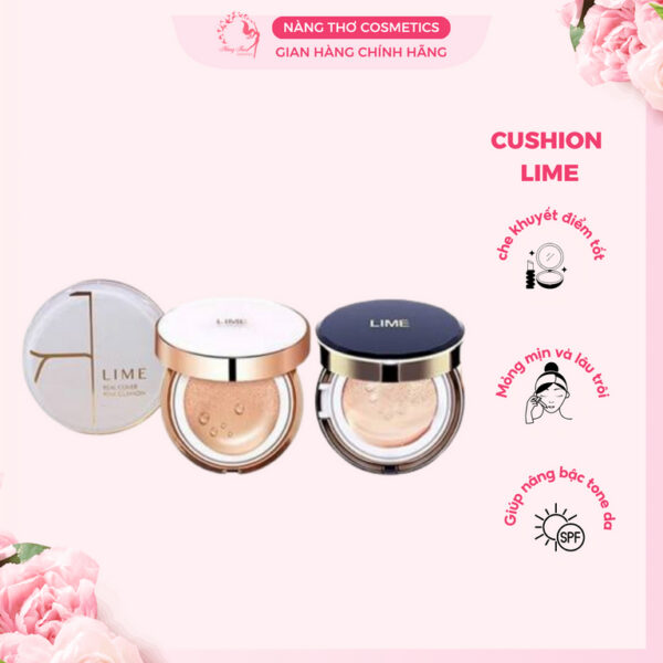 Cushion LIME V Collagen Xanh -Real Cover Trắng