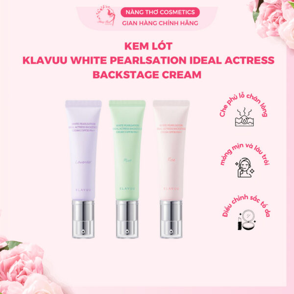 Kem Lót Klavuu White Pearlsation Ideal Actress Backstage Cream SPF30 PA++