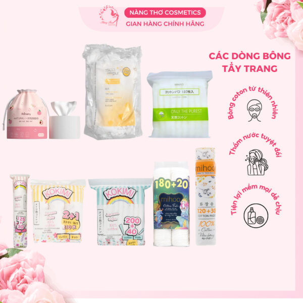 Tổng hợp các dòng bông tẩy trang  .