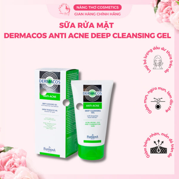 Sữa Rửa Mặt Dermacos Anti Acne Deep Cleansing Gel 150ml