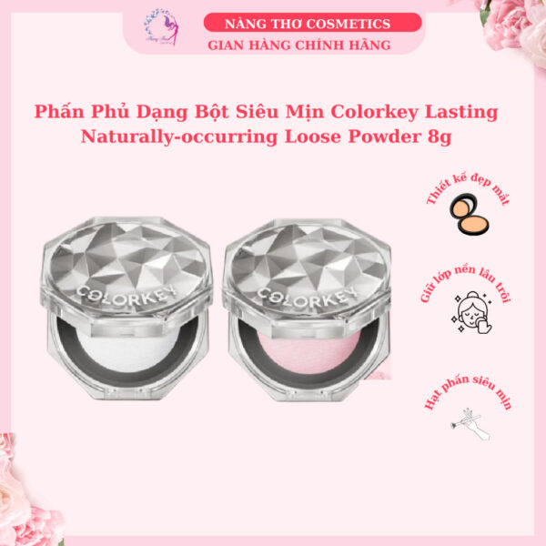 Phấn Phủ Dạng Bột Siêu Mịn Colorkey Lasting Naturally-occurring Loose Powder 8g