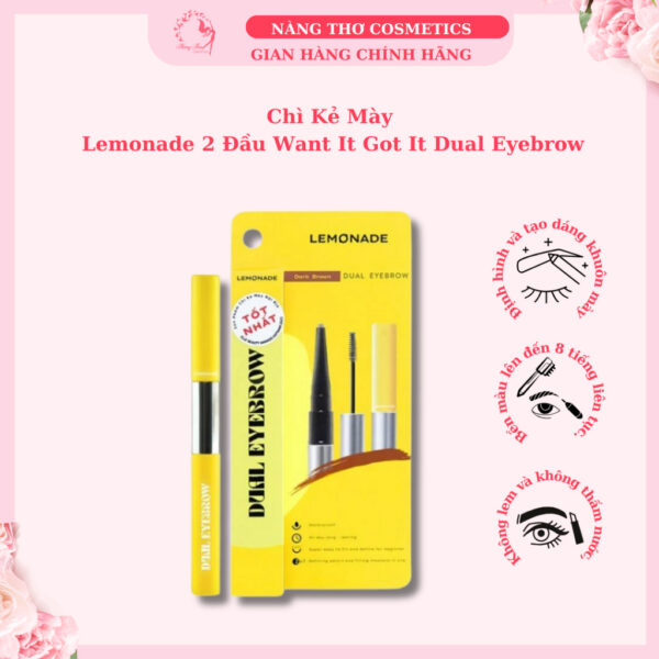 Chì Kẻ Mày Lemonade 2 Đầu Want It Got It Dual Eyebrow 2.75g.