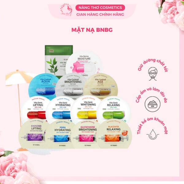 Mặt nạ cấp ẩm dưỡng trắng da BNBG Mask (Các Loại )30ml