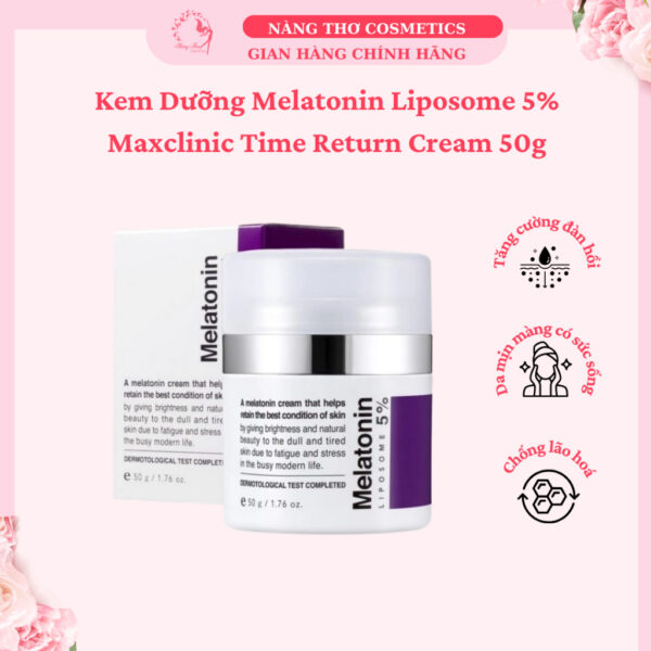 Kem Dưỡng Melatonin Liposome 5% Maxclinic Time Return Cream 50g